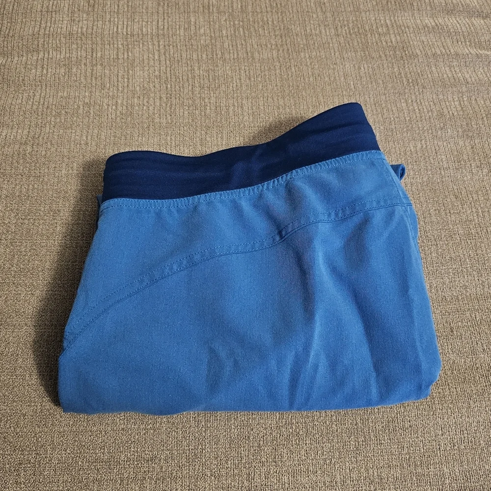 Figs Kade Cargo Blue Classic Straight Leg Scrub Pants Size XL Tall